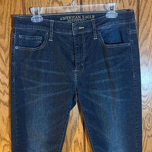 American Eagle Outfitters Men's Deep Indigo Skinny Jeans Extreme Flex